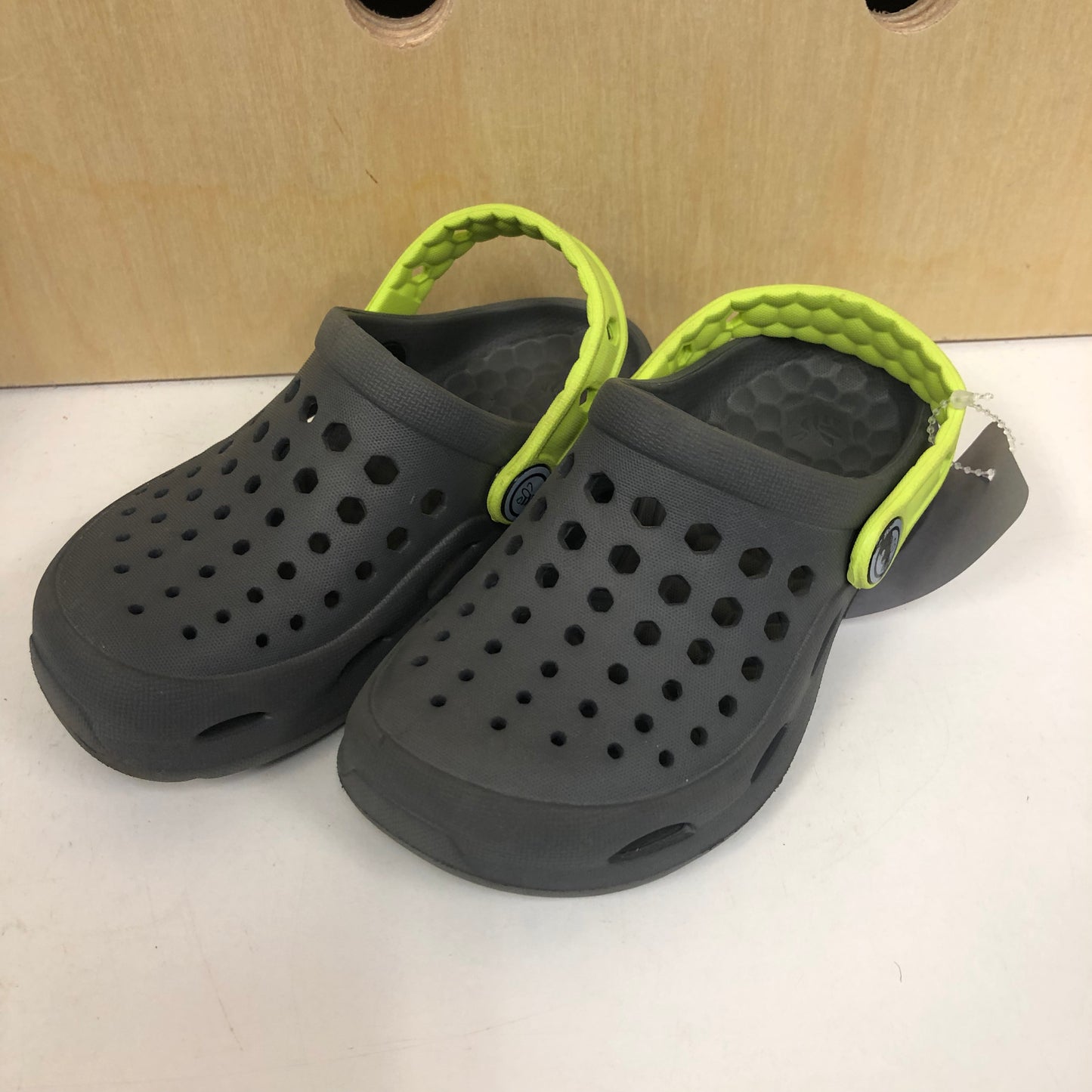 Grey + Lime Clogs