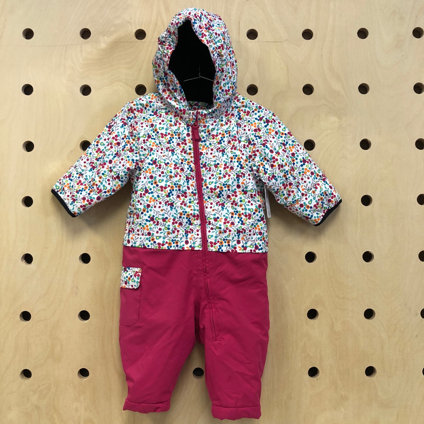 Pink Floral Insulated Snowsuit