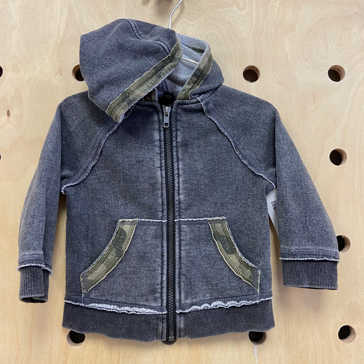 Reverse Stitch Zip Up Hoodie
