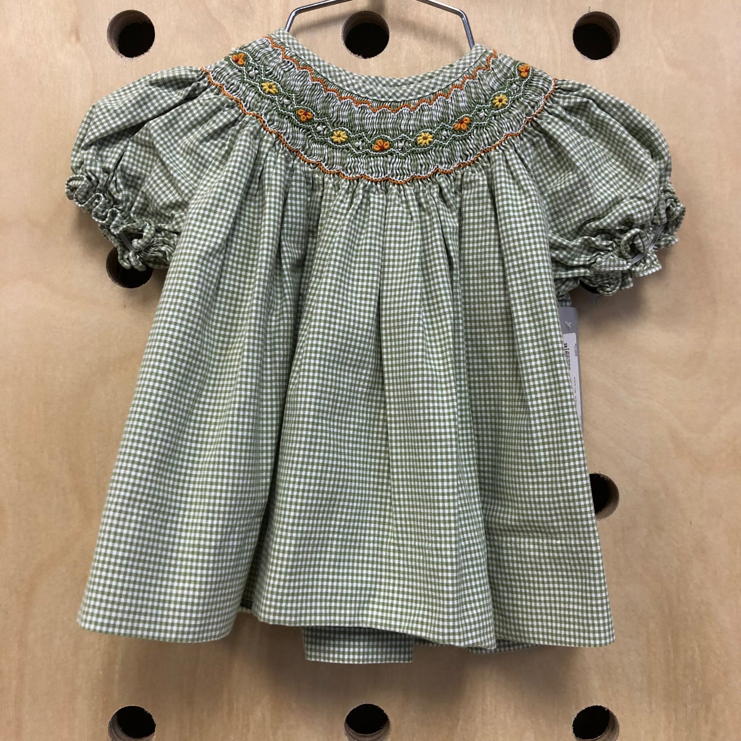 Green Smocked Dress
