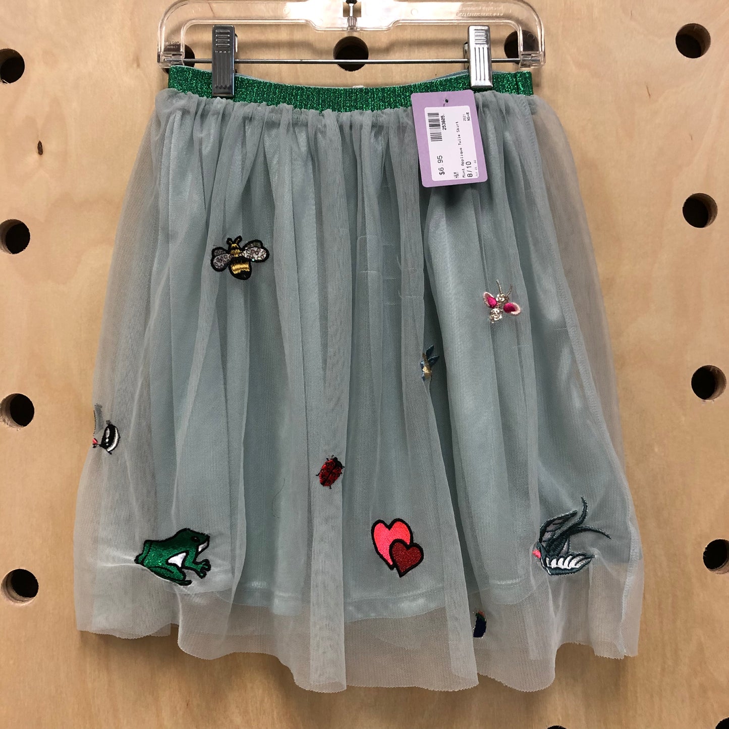 Mint Applique Tulle Skirt