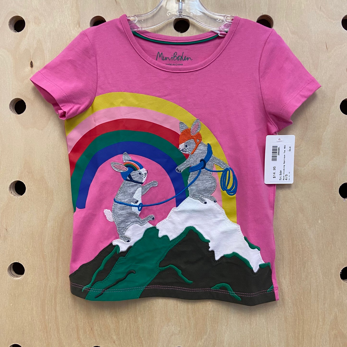 Rock Climbing Applique Tee NEW