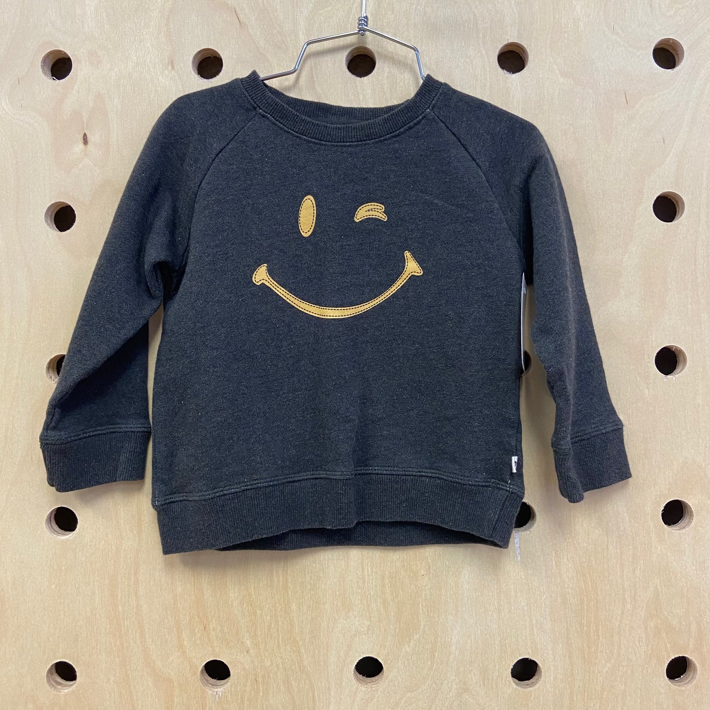 Grey Winky Face Pullover