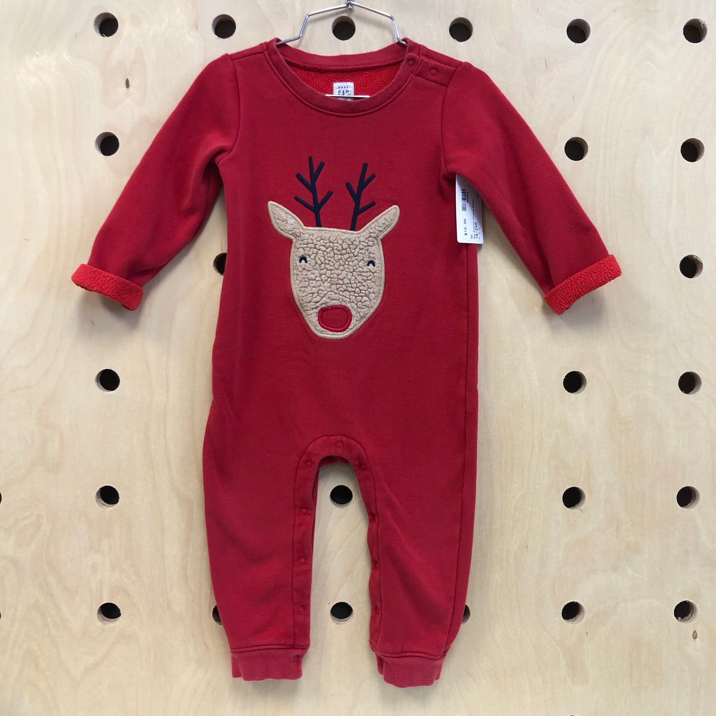 Red Rudolph Fleece Romper
