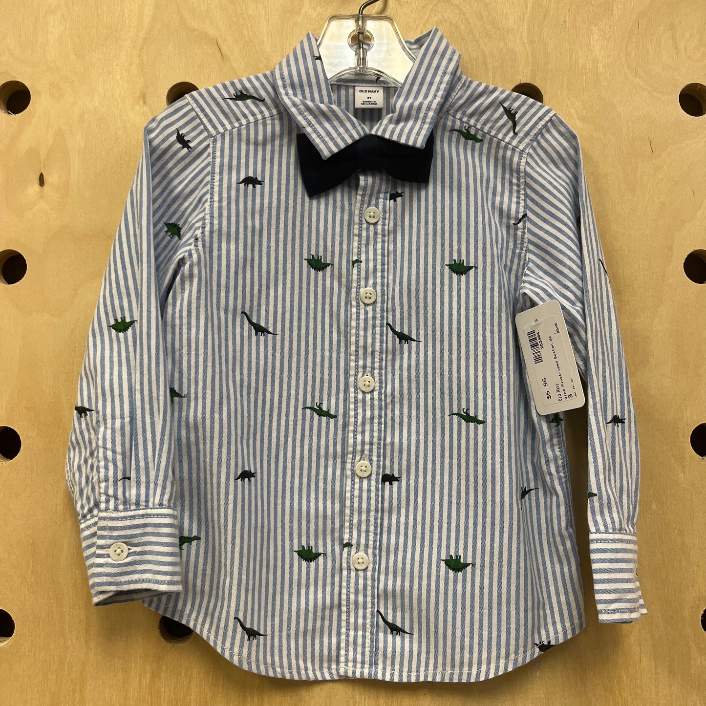 Dino Pinstriped Button Up