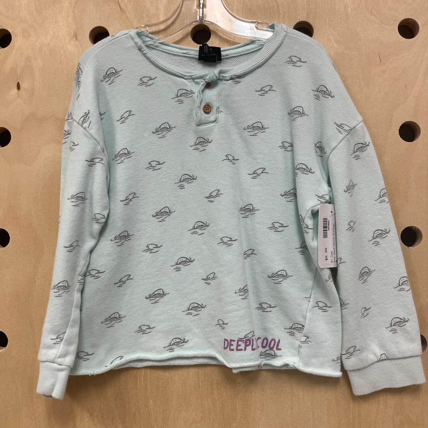 Mint Shark Henley Pullover