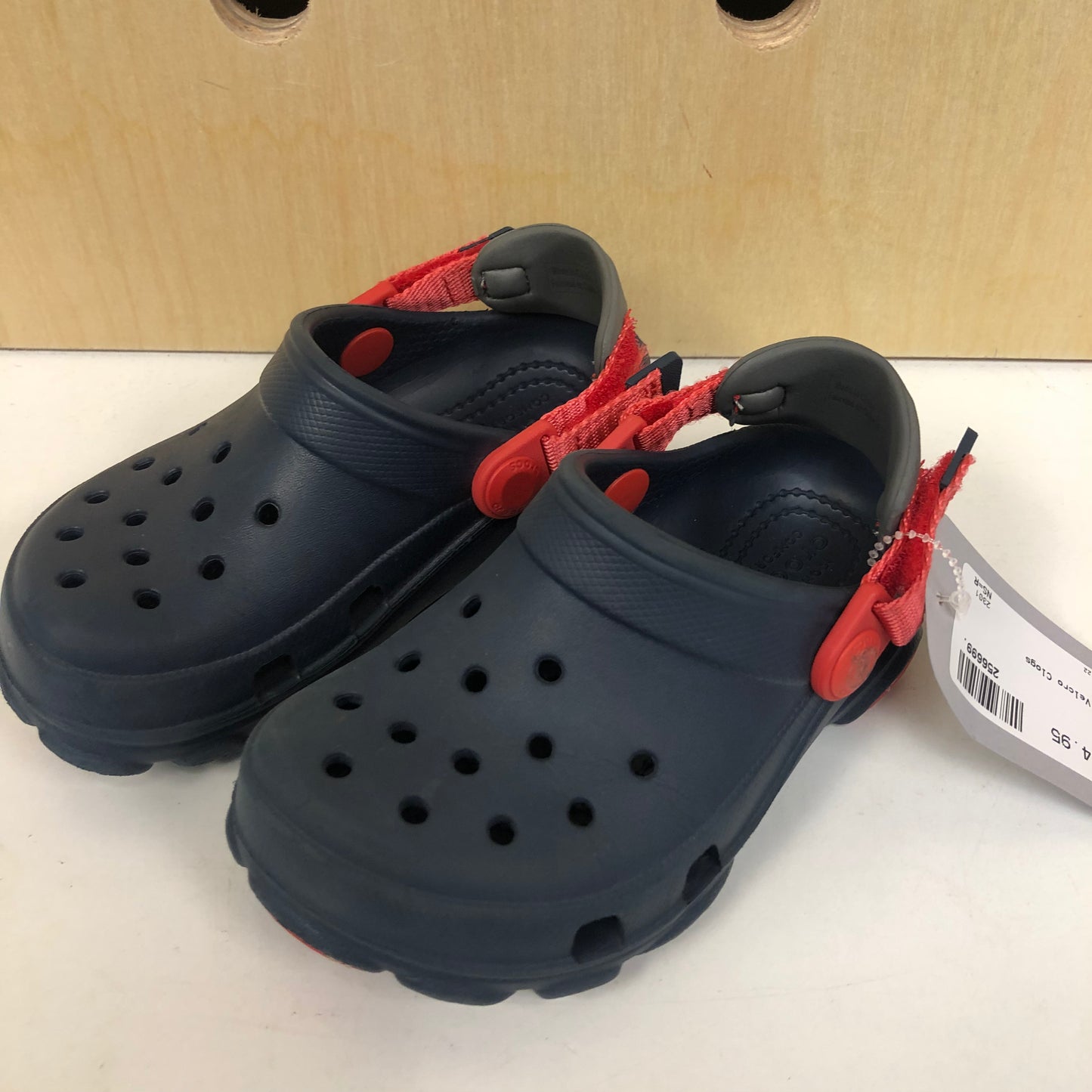 Navy Velcro Clogs
