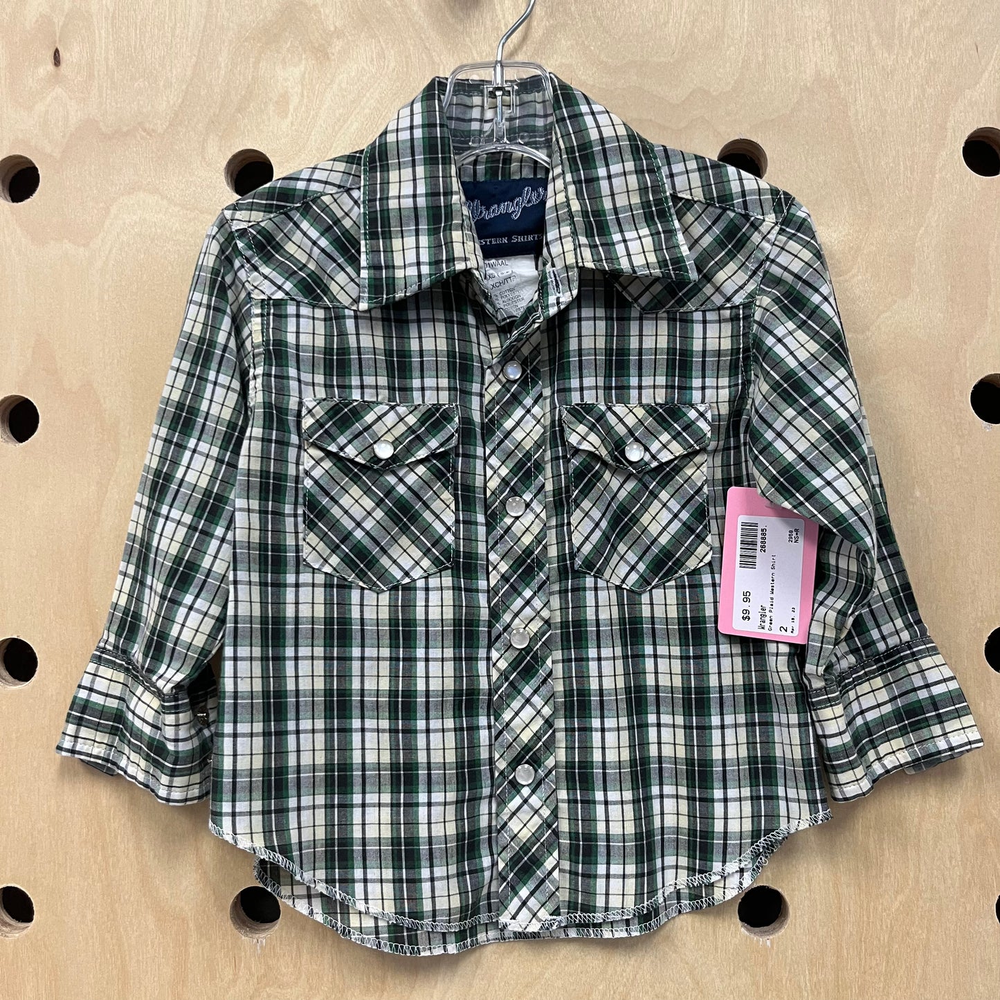Green Plaid Western Shirt