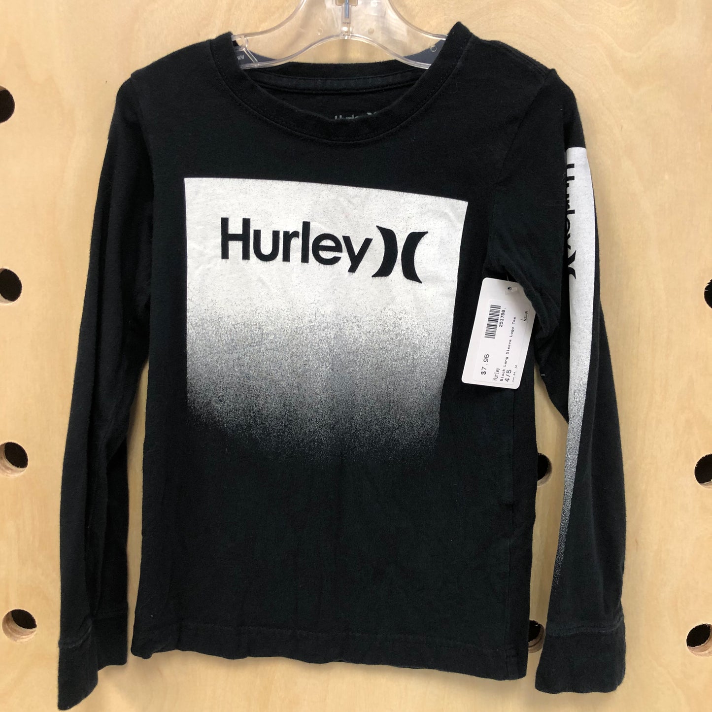 Black Long Sleeve Logo Tee