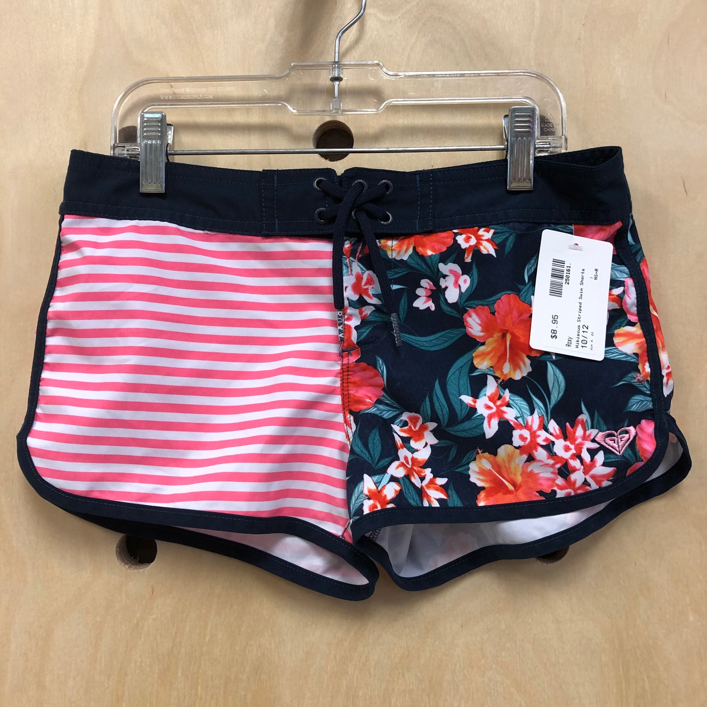 Hibiscus Striped Swim Shorts