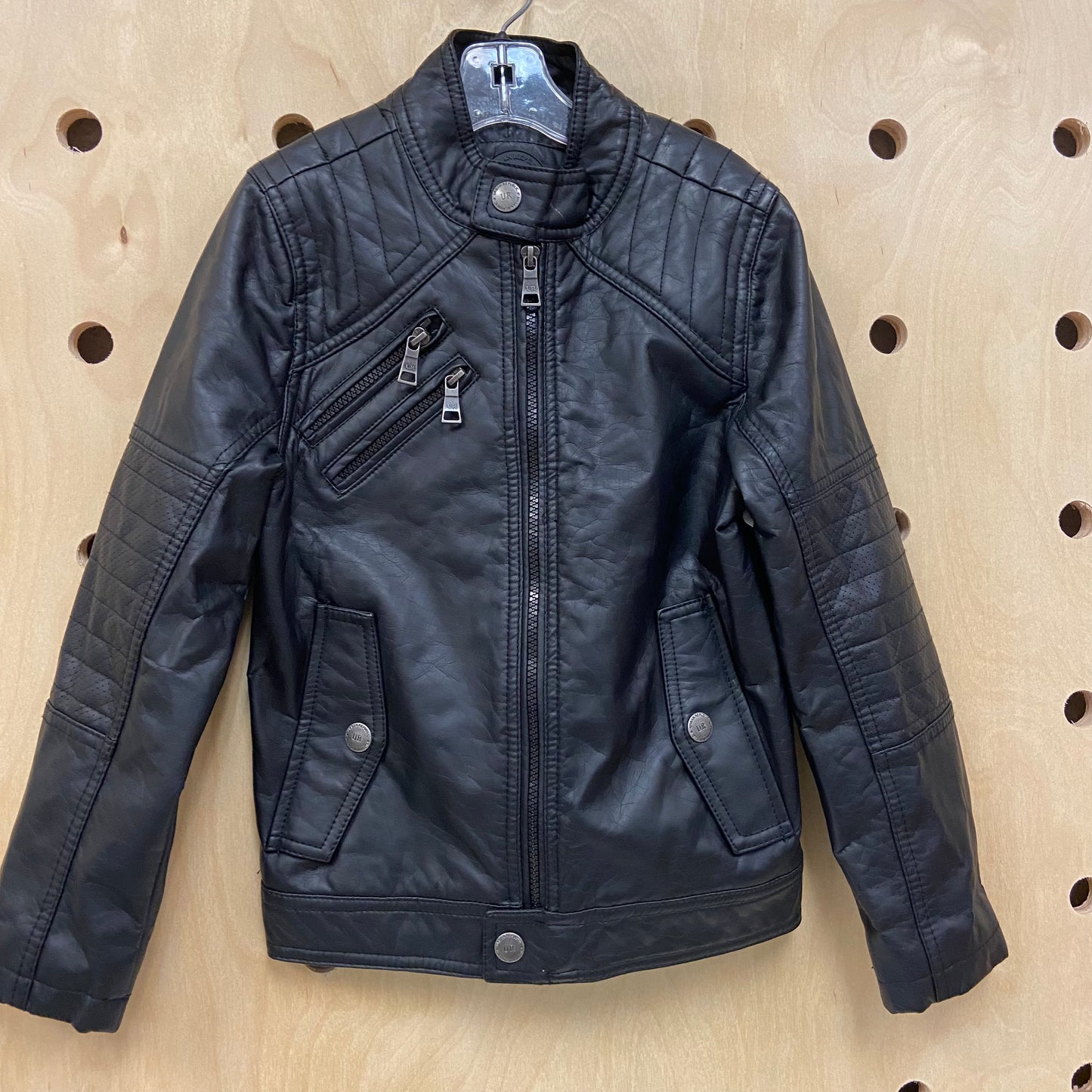 Black Vegan Leather Jacket NEW