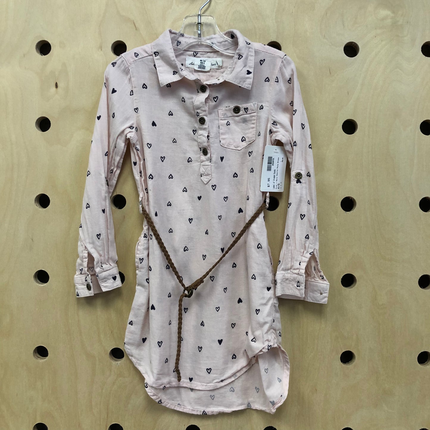 Pink + Navy Hearts Polo Dress