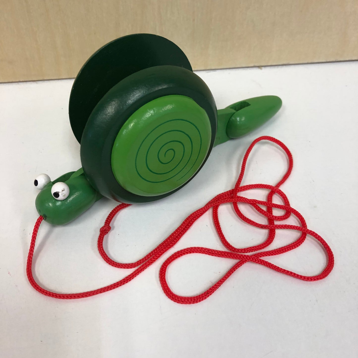 Pull Along Wooden Snail