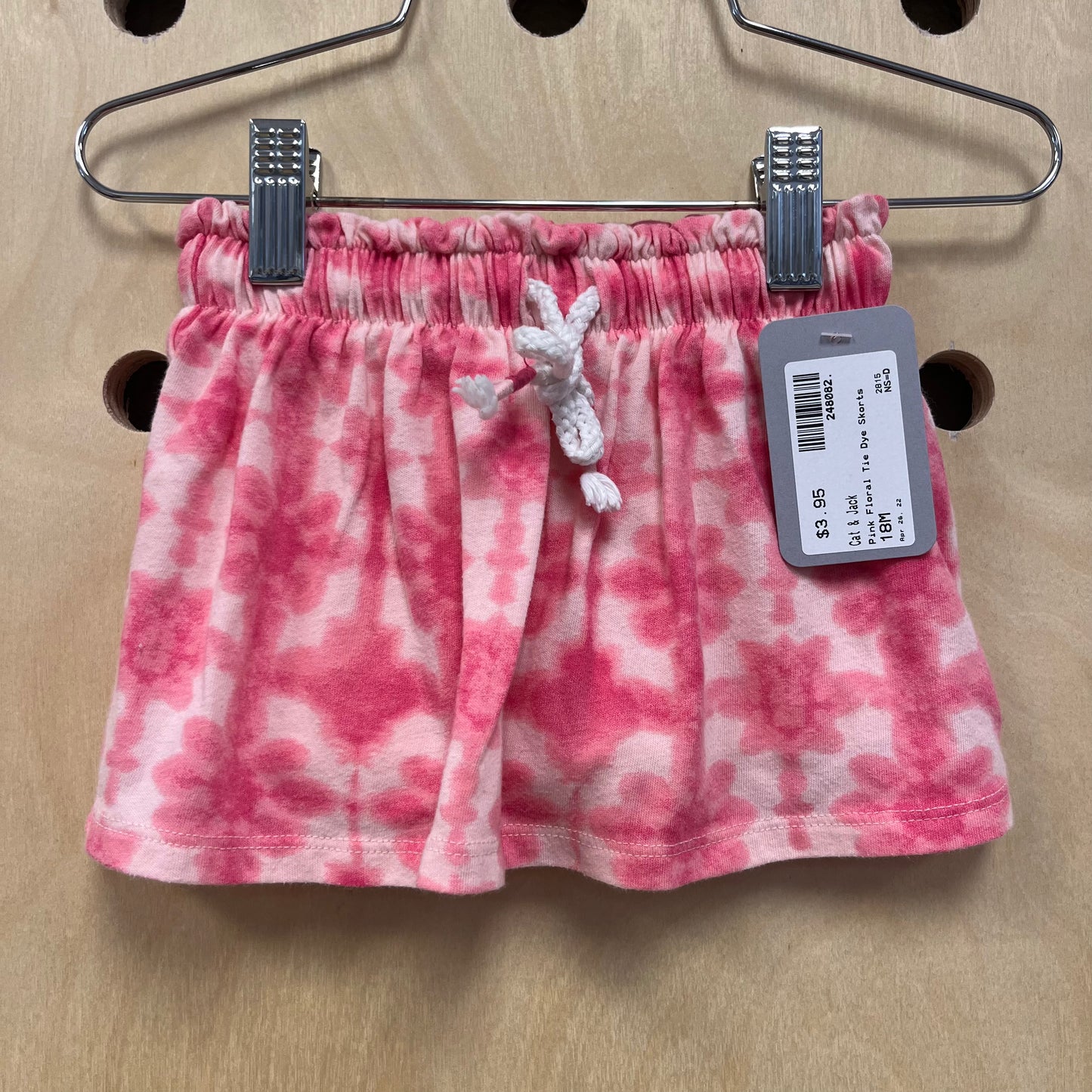 Pink Floral Tie Dye Skorts