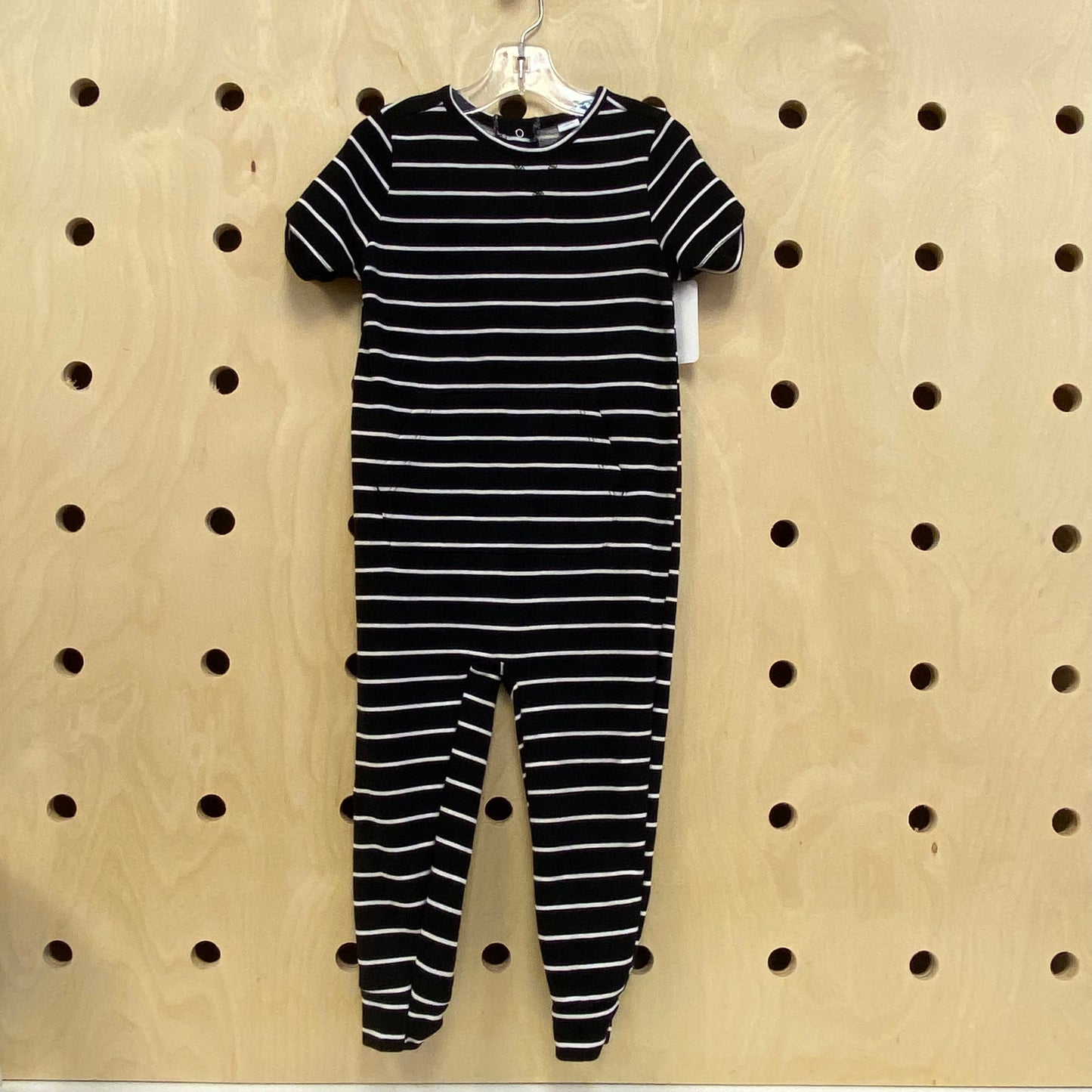 Blk/Wht Striped Romper