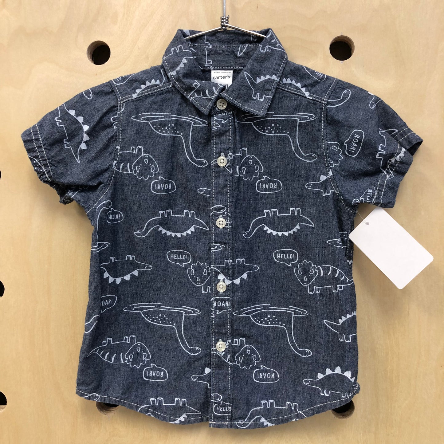 Chambray Dinos Button Up
