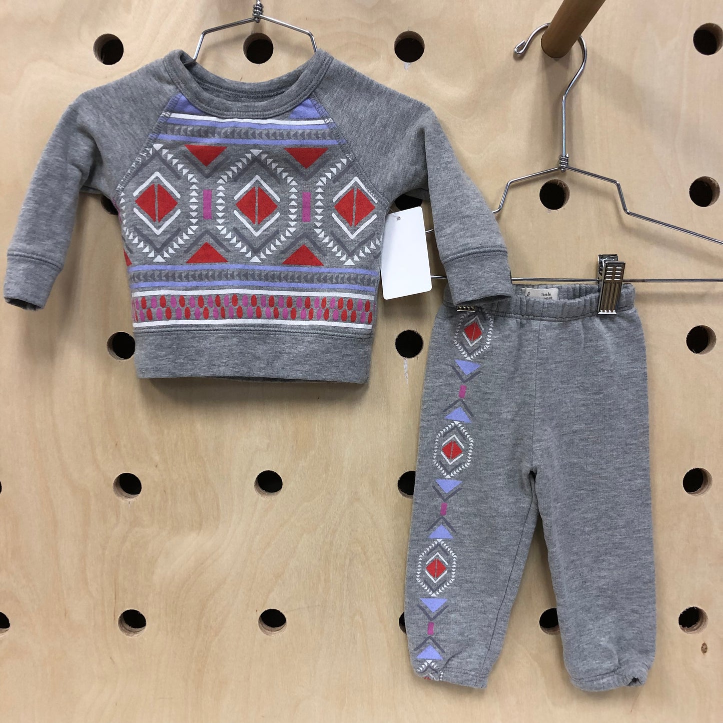 Grey Aztec Print Sweatsuit