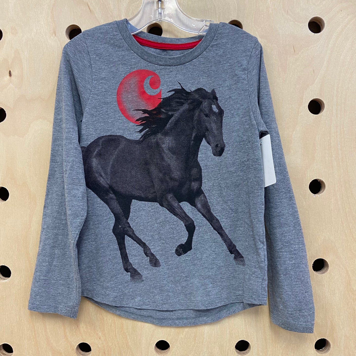 Grey LS Horse Shirt