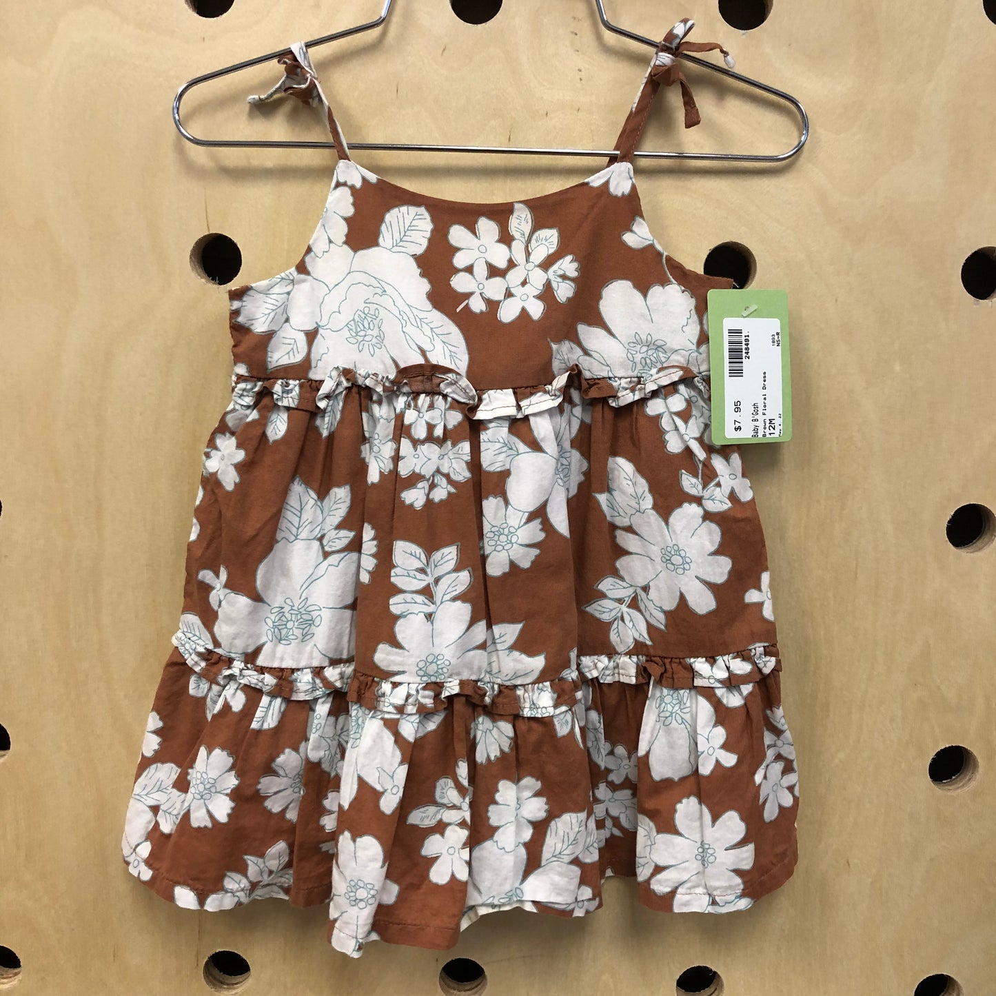 Brown Floral Dress