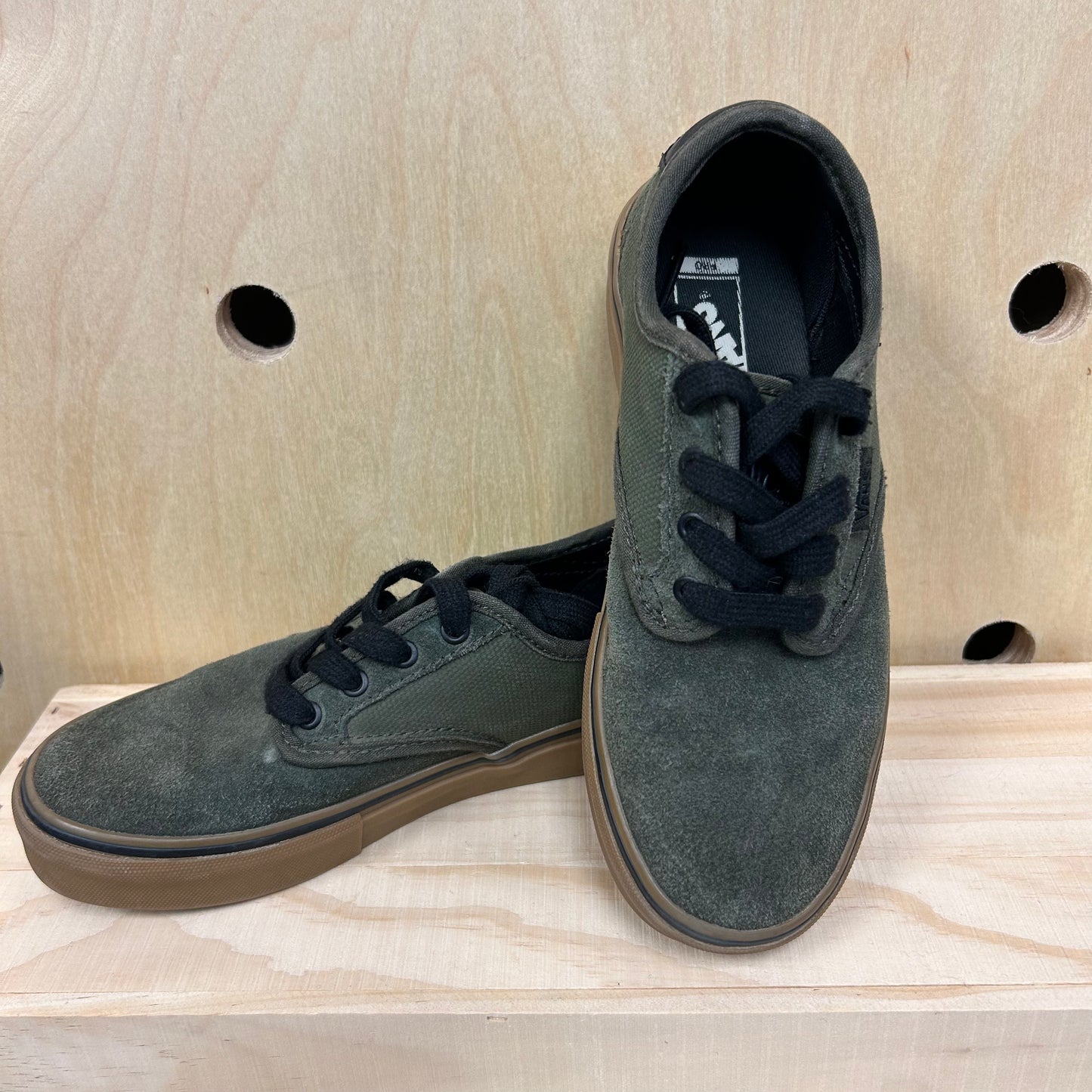 Green Suede Skate Shoes