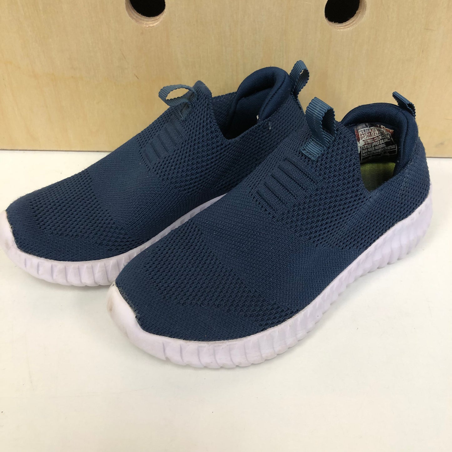 Blue Mesh Slip Ons