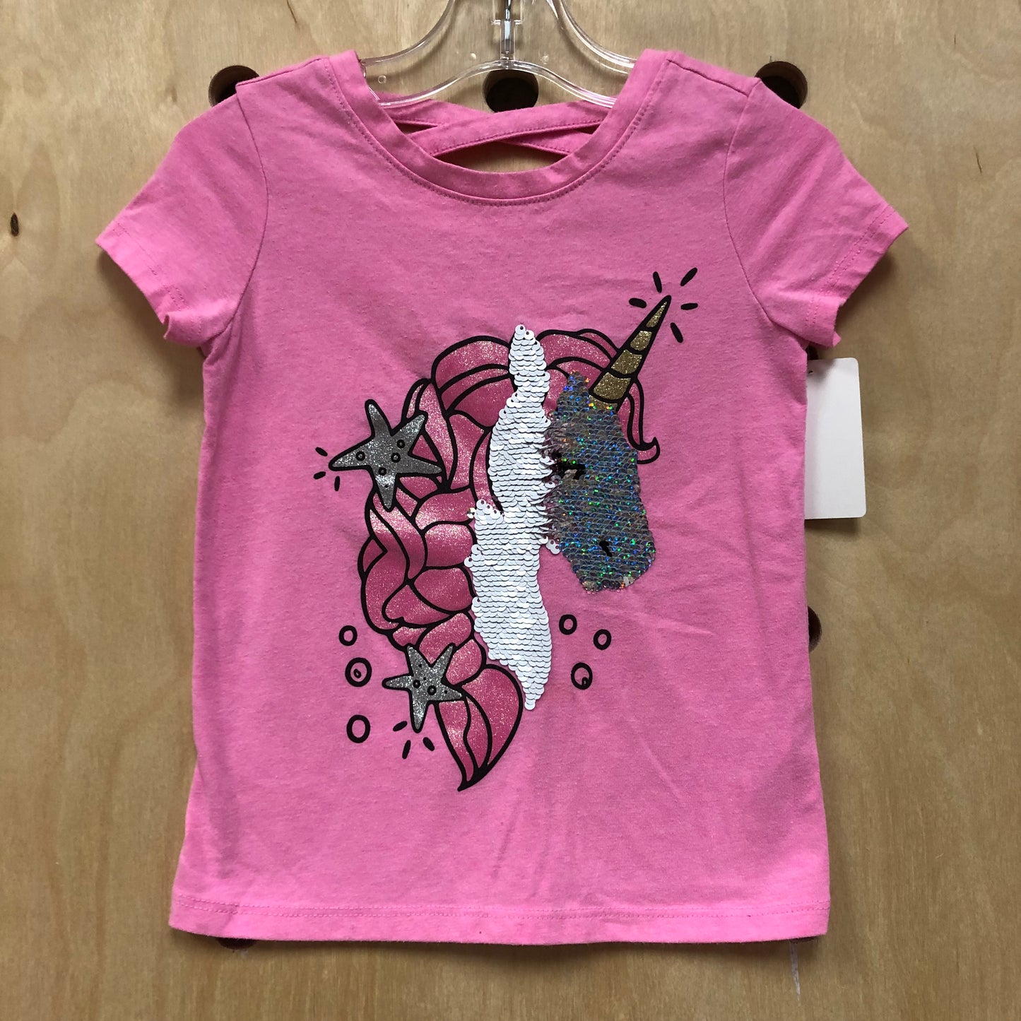 Pink Flip Sequins Unicorn Top