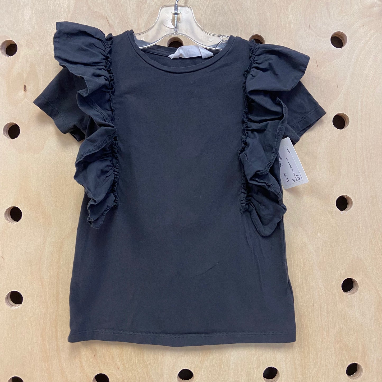 Grey Ruffle Sleeve Top