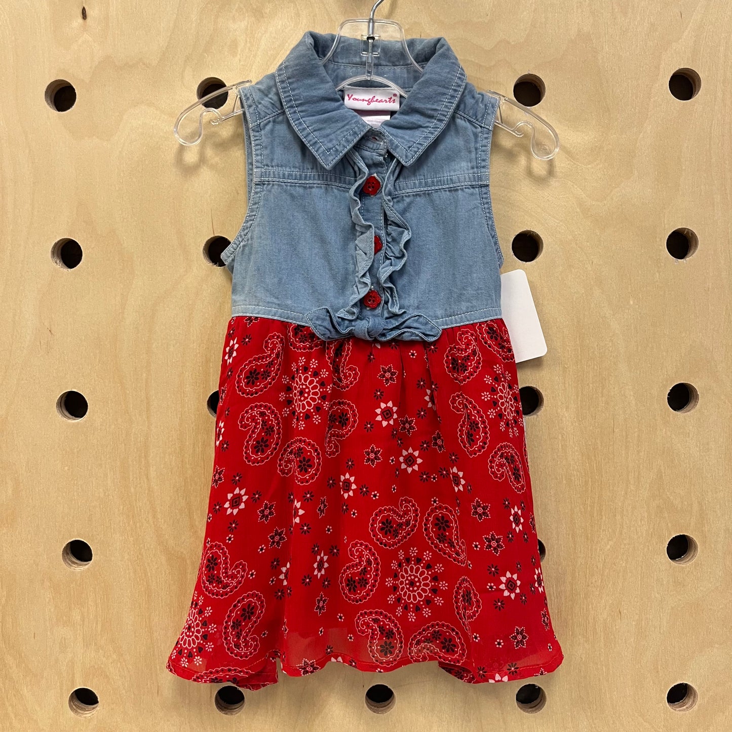 Denim+Bandana Tulle Dress