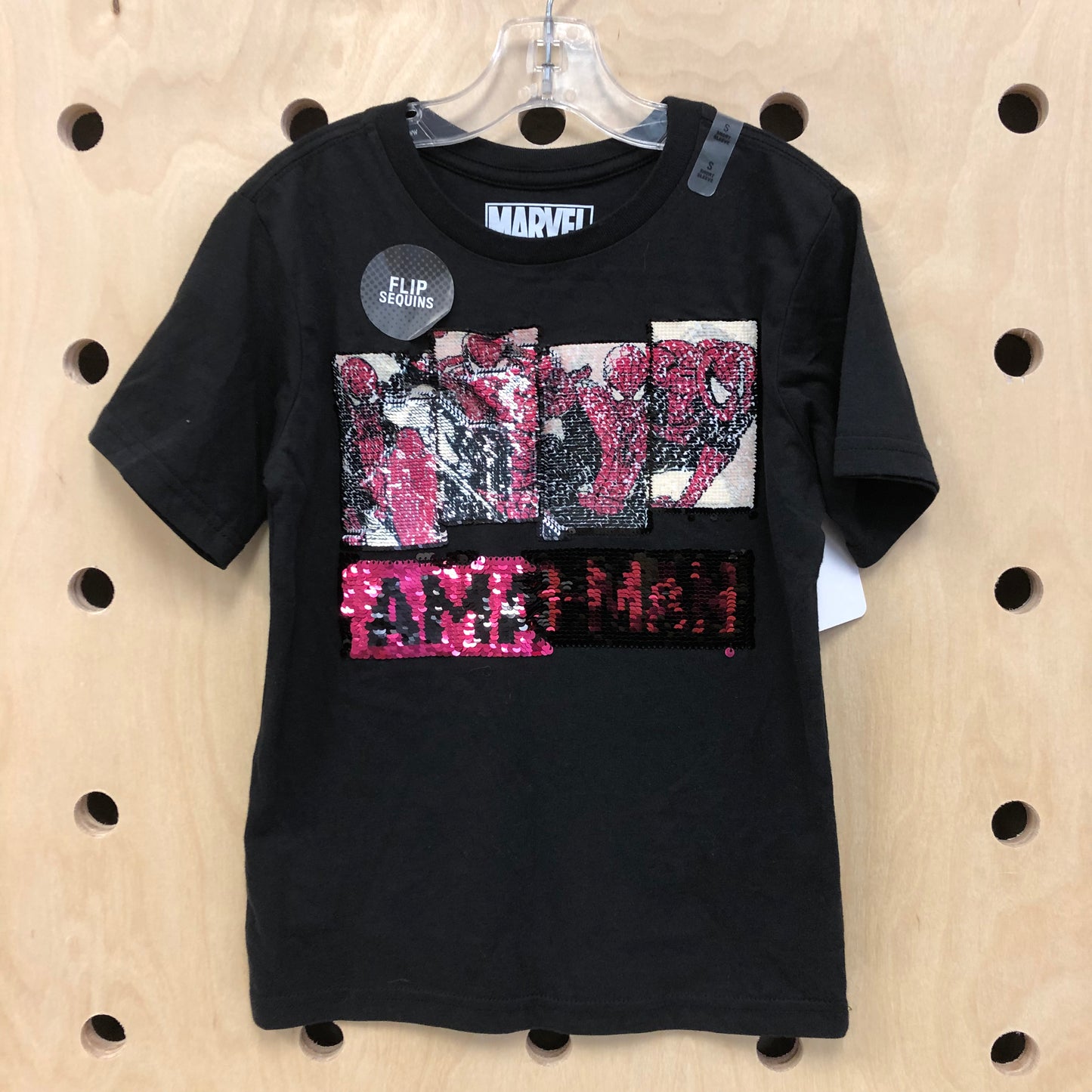 Spiderman Flip Sequins Tee NEW