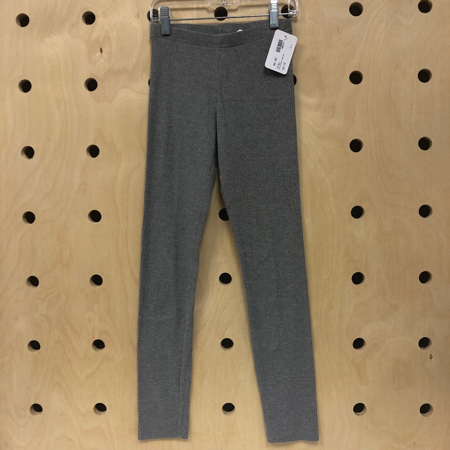 Grey Ribbed Leggings