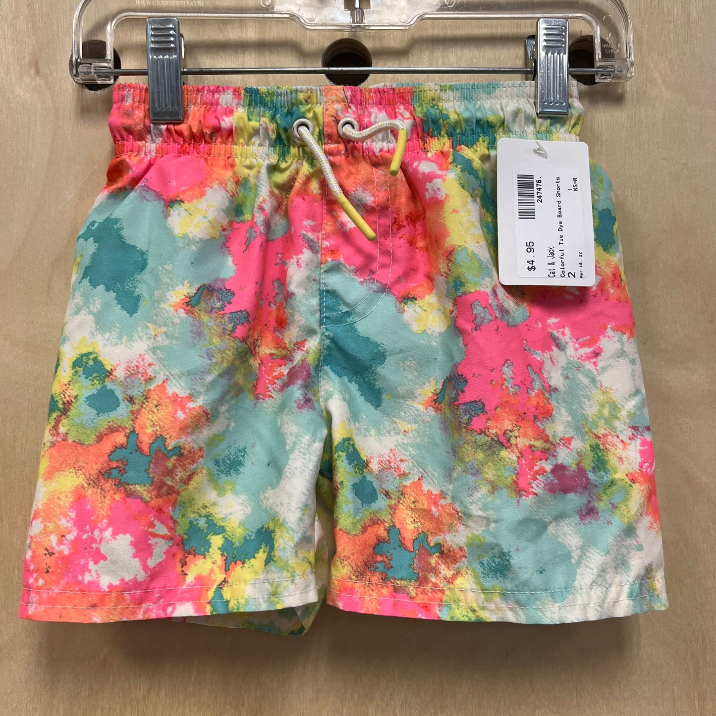 Colorful Tie Dye Board Shorts
