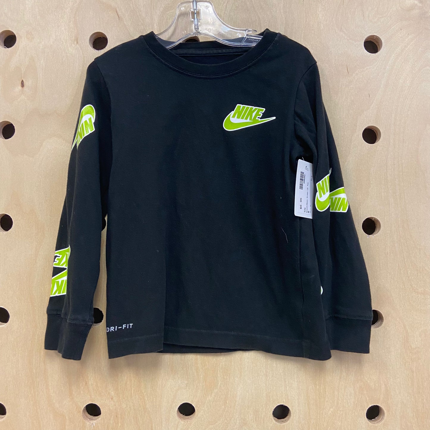 Black+Neon Green LS Tee