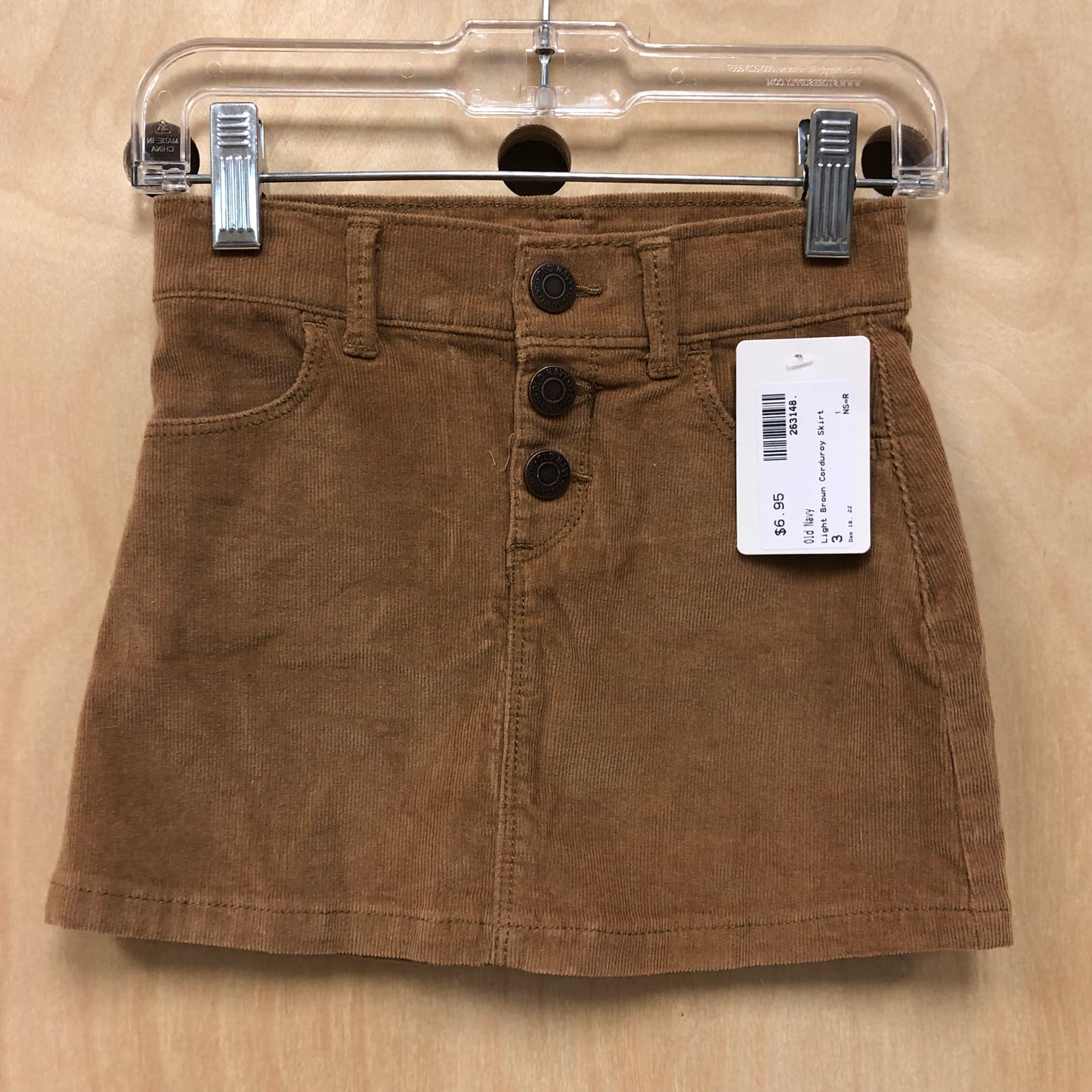 Light Brown Corduroy Skirt