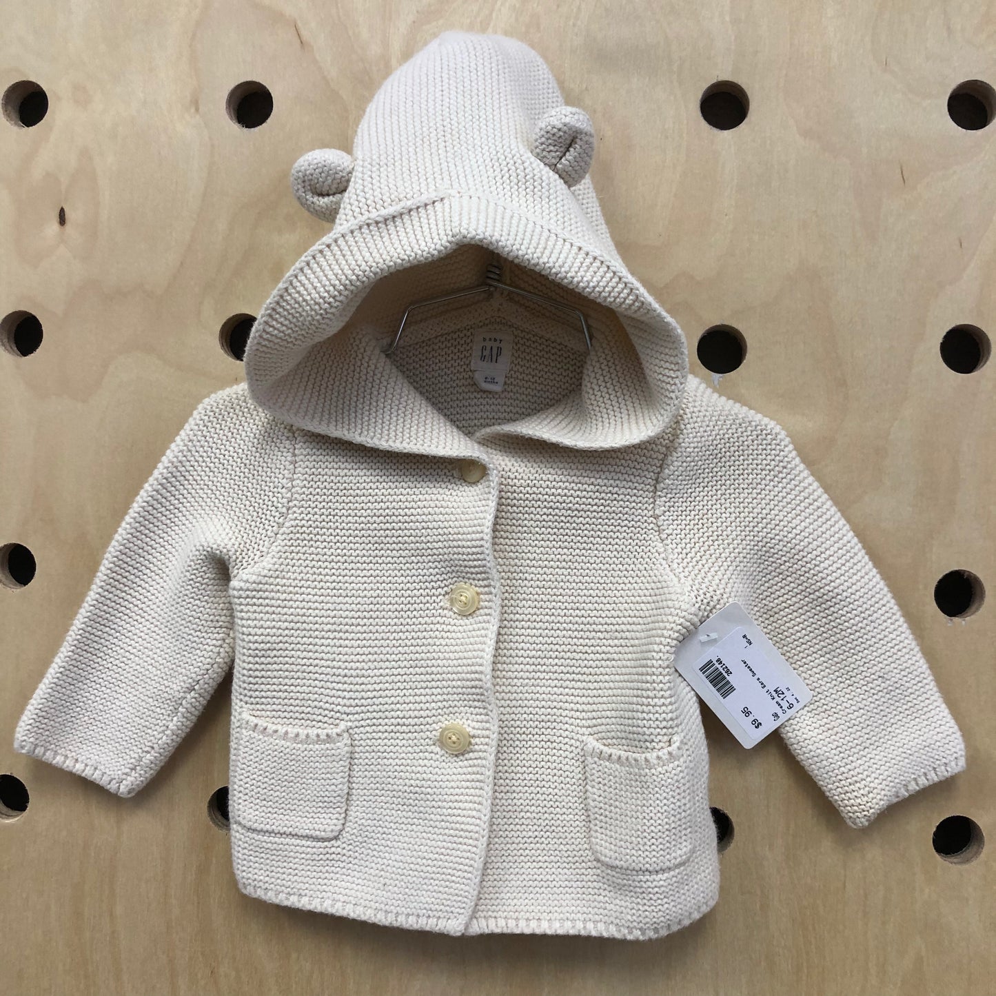Cream Knit Ears Sweater
