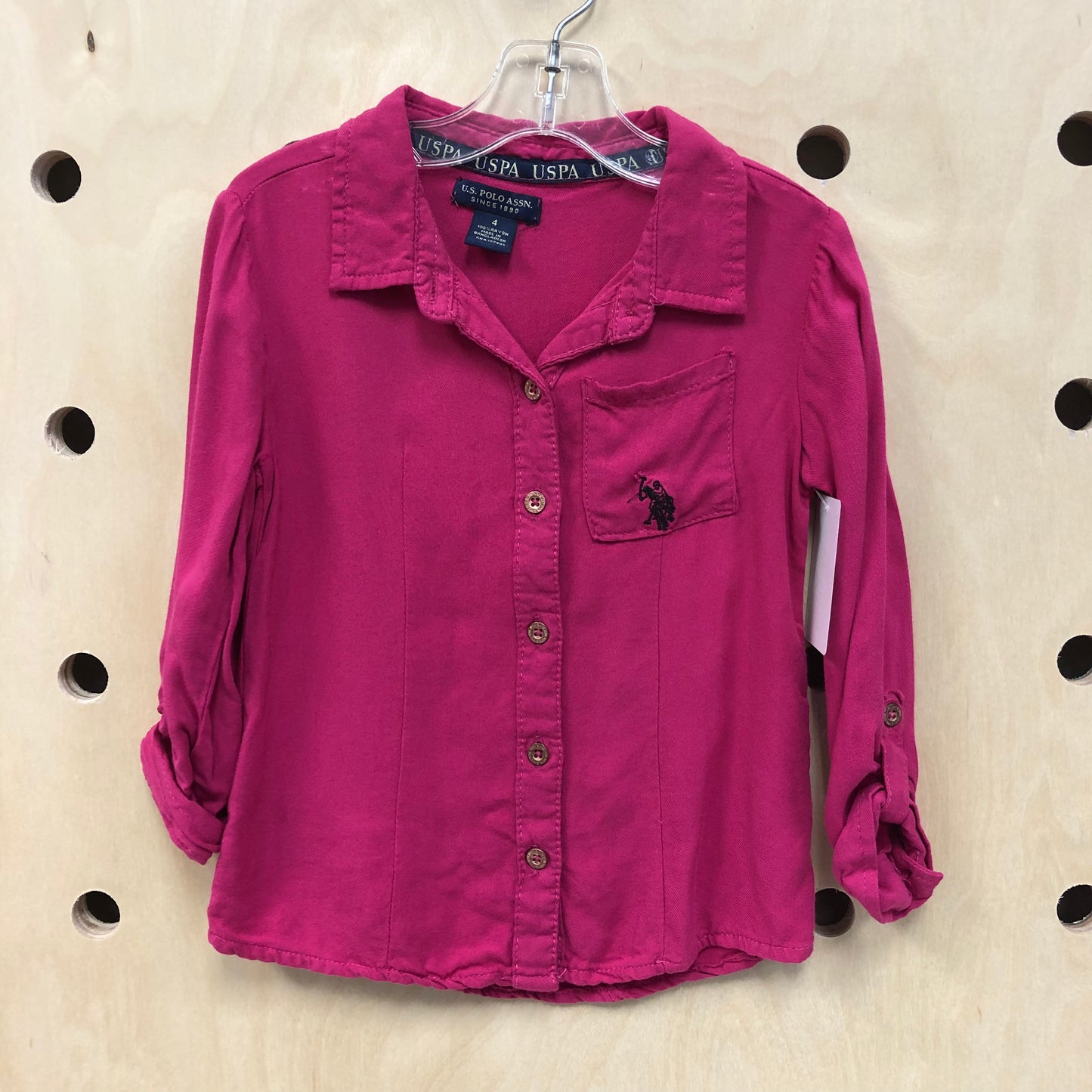Magenta Button Up