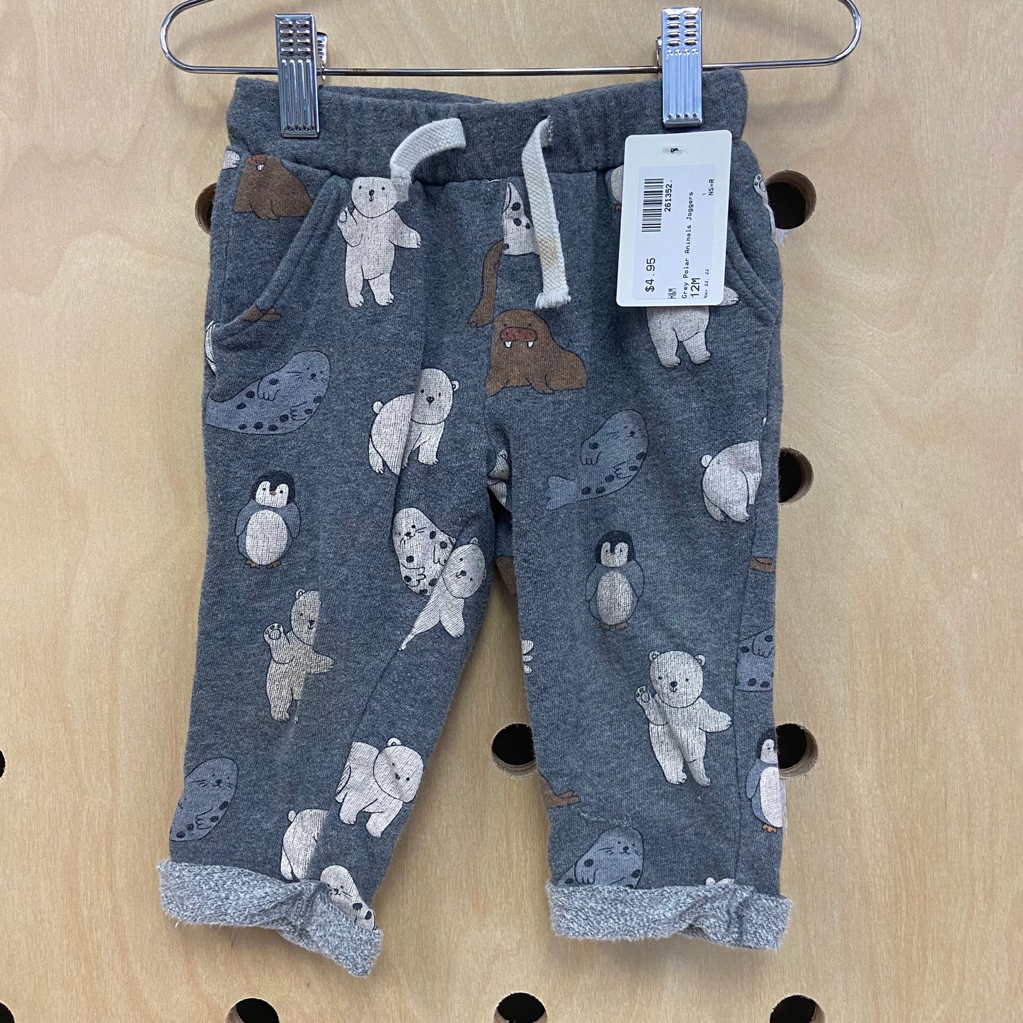 Grey Polar Animals Joggers