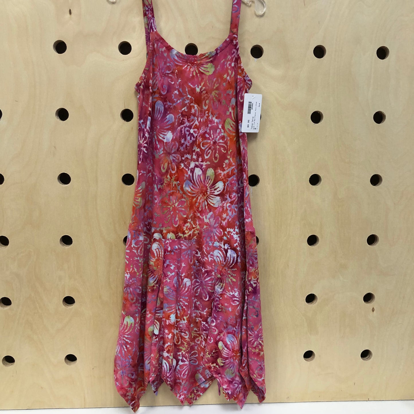 Pink Tie Dye Floral Twirl Dres