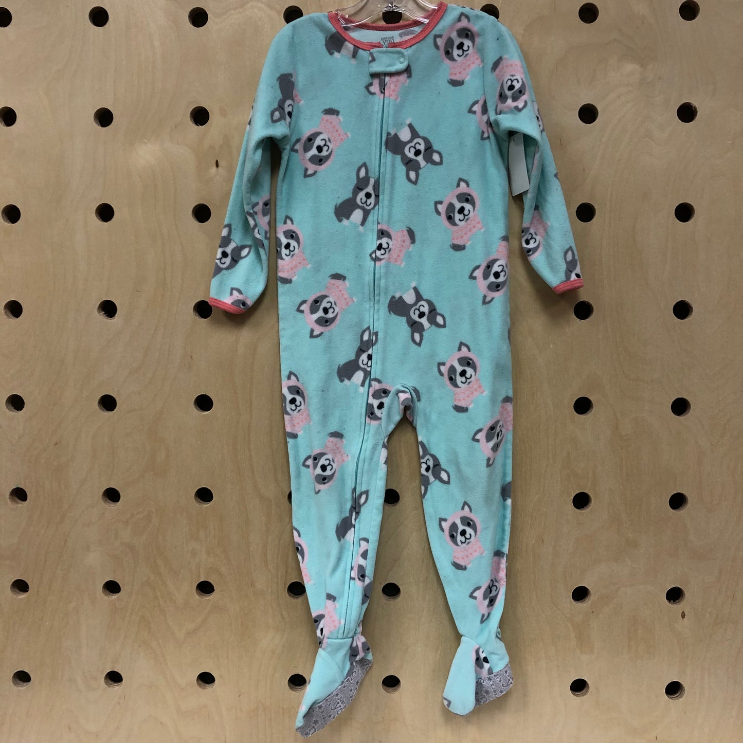 Mint Frenchies Fleece Footie