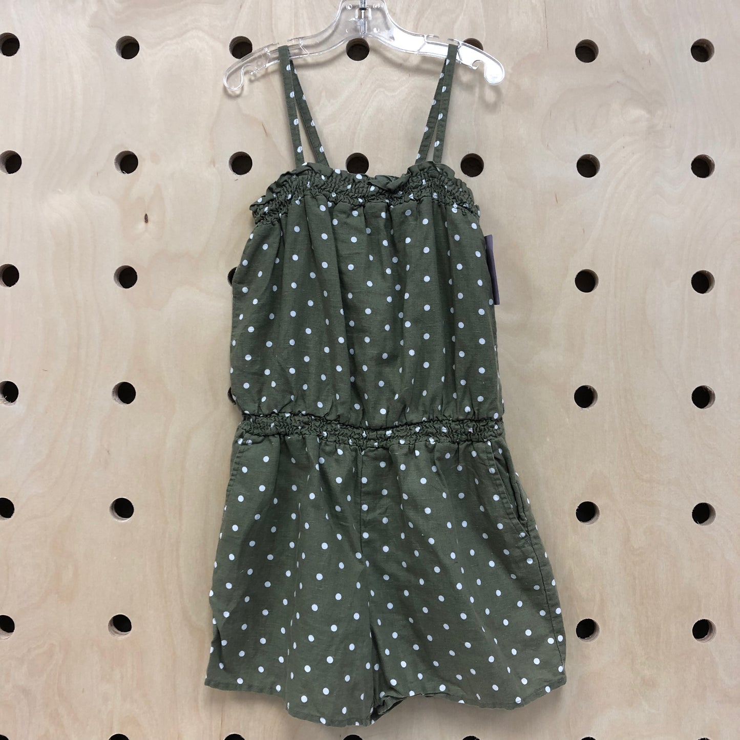 Sage Polka Dot Romper