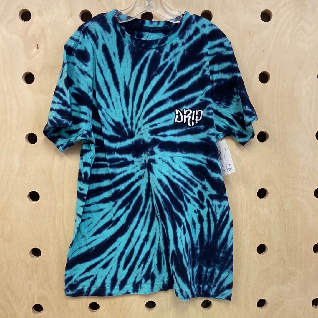 Blue Tie Dye Drip Tee