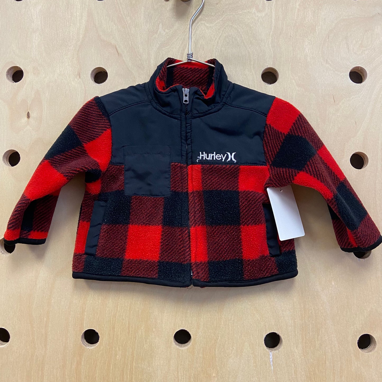 Red Plaid Fleece Zip Up