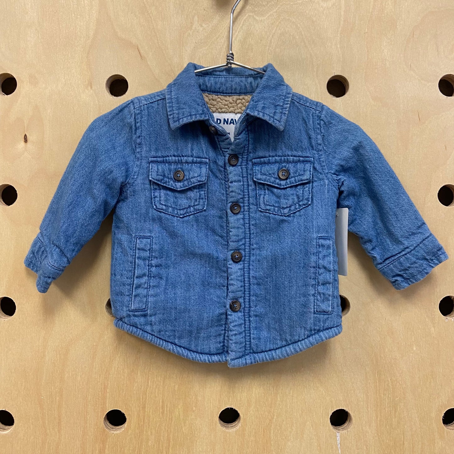 Chambray Sherpa Lined Cardigan