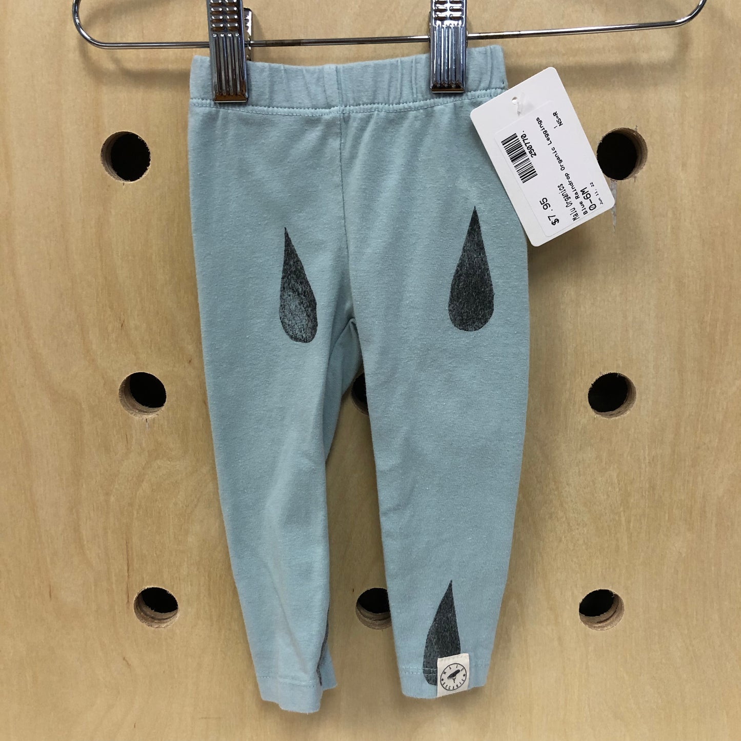 Blue Raindrop Organic Leggings
