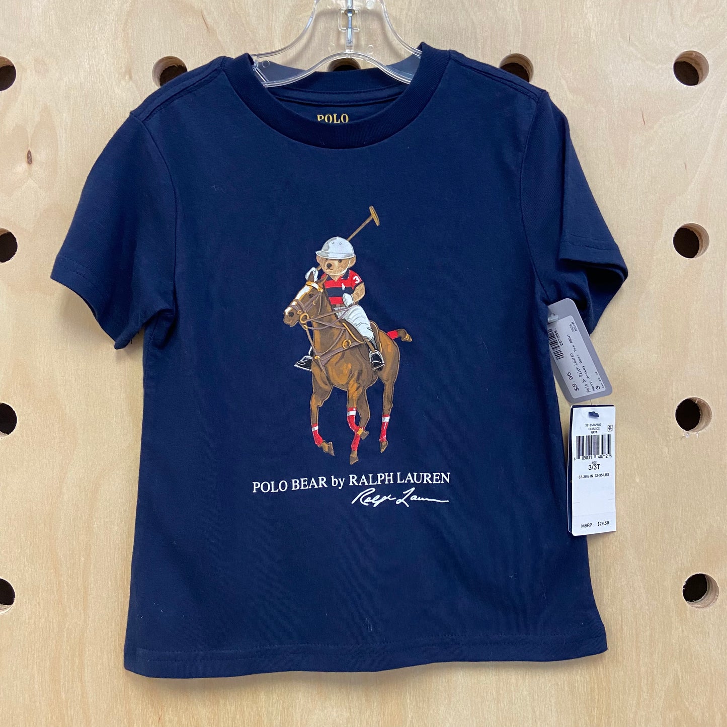 Navy Jockey Bear Tee NEW!