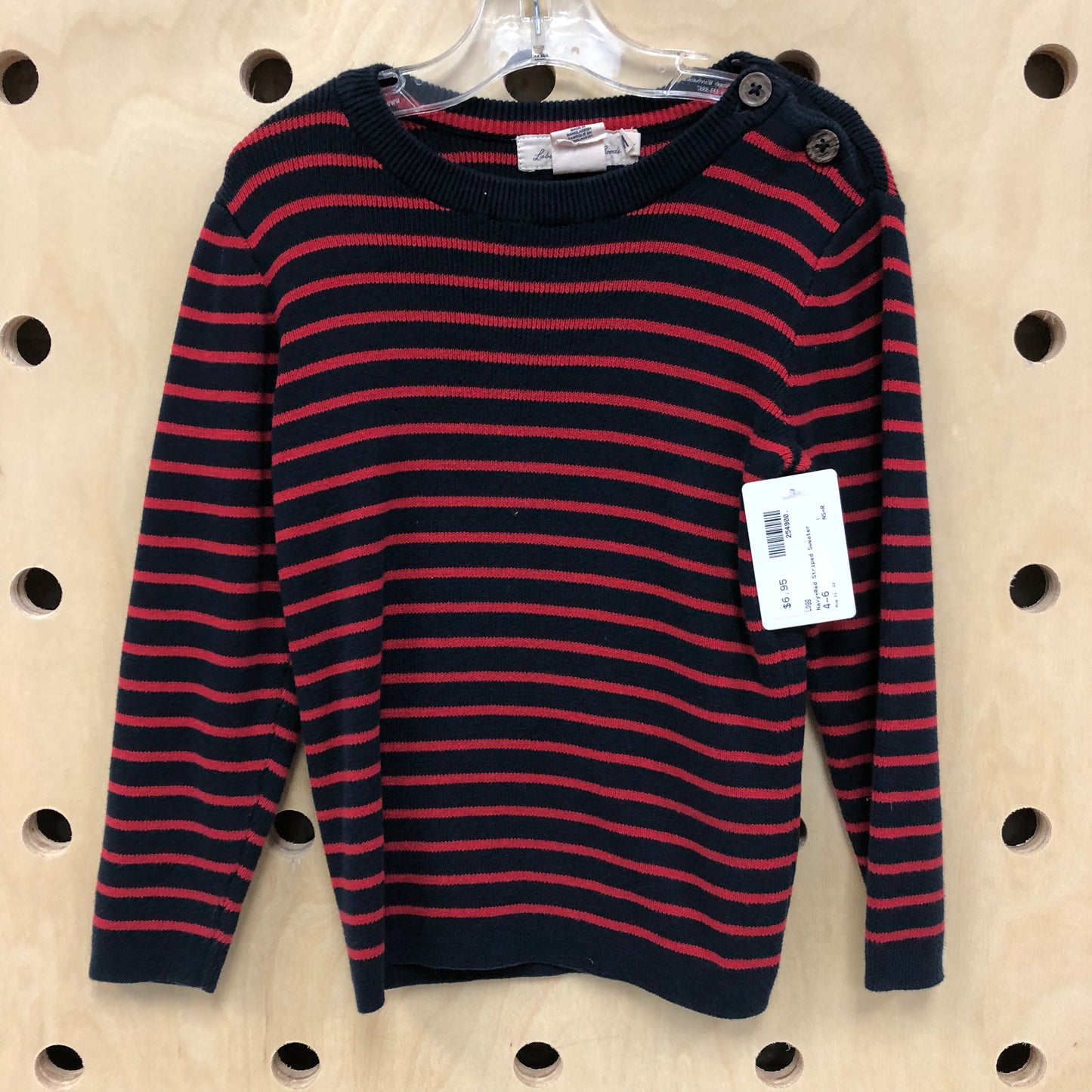 Navy+Red Striped Sweater
