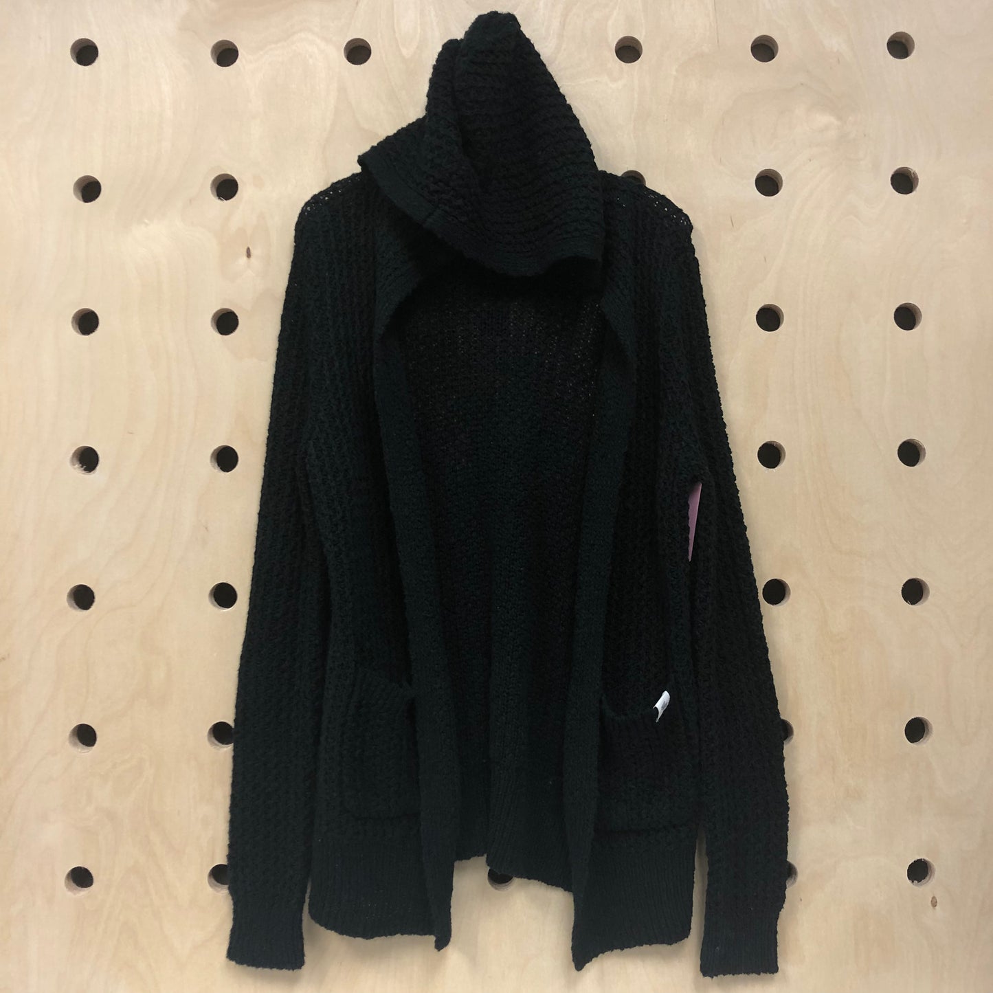 Black Loose Knit Cardigan