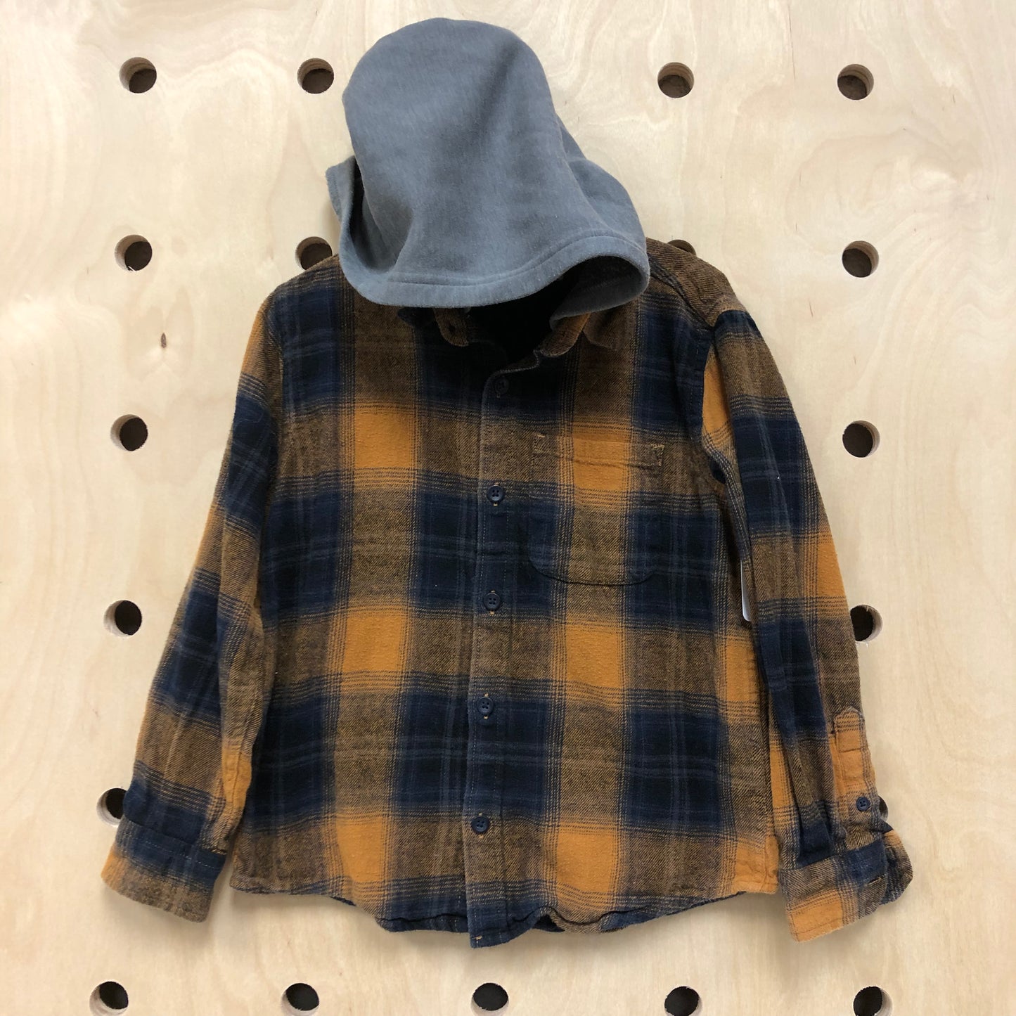 Brown/Black Hoodie Flannel