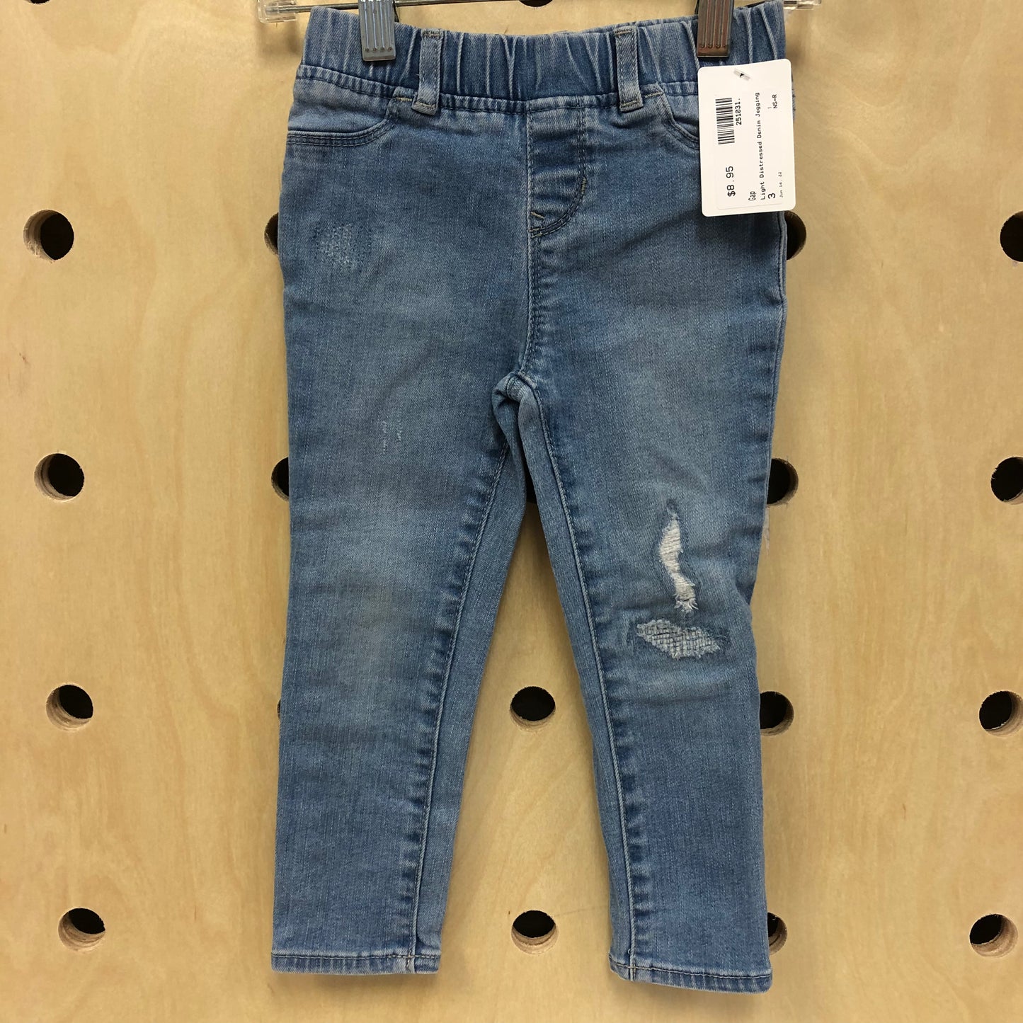 Light Distressed Denim Jeggings