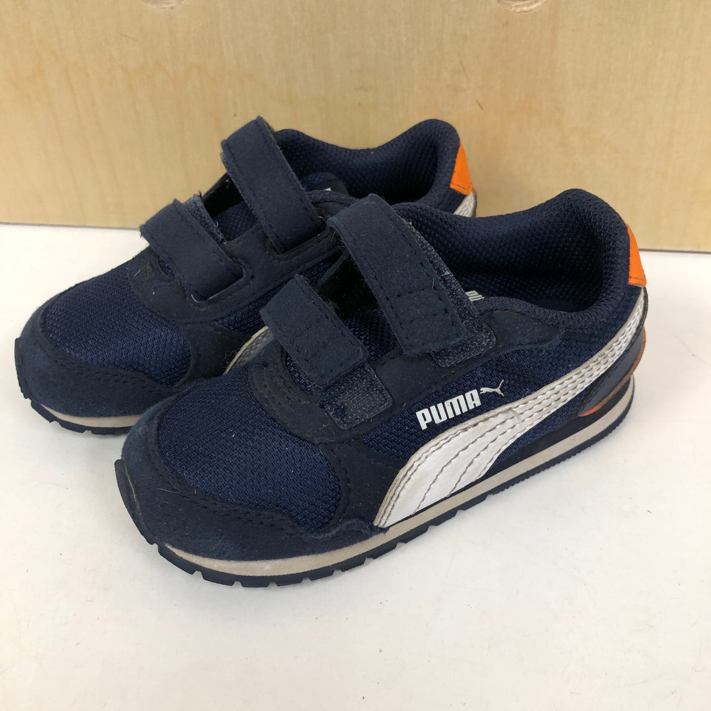 Blue + Orange Velcro Sneakers