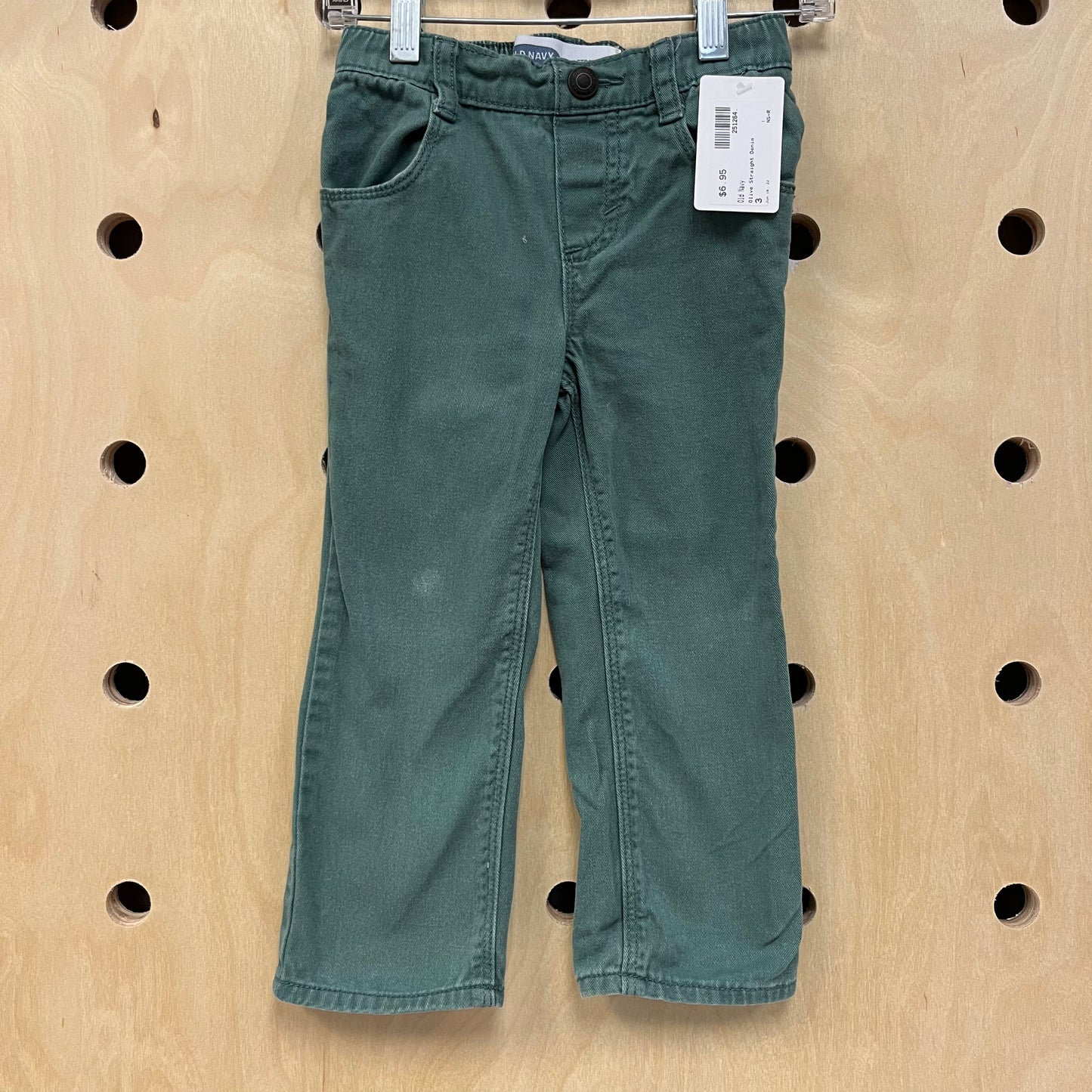 Olive Straight Denim